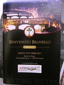 Brunello wine tasting event in Florence