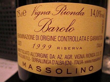 Massolino Barolo Vigna Rionda Riserva 1999