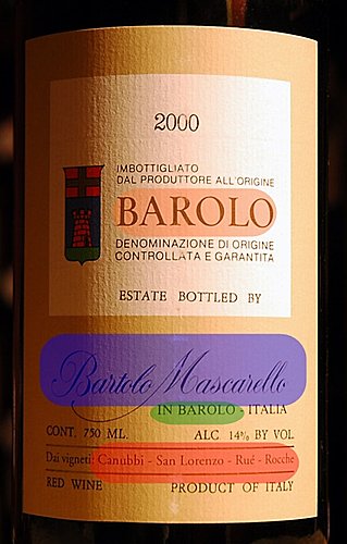 Barolo Label